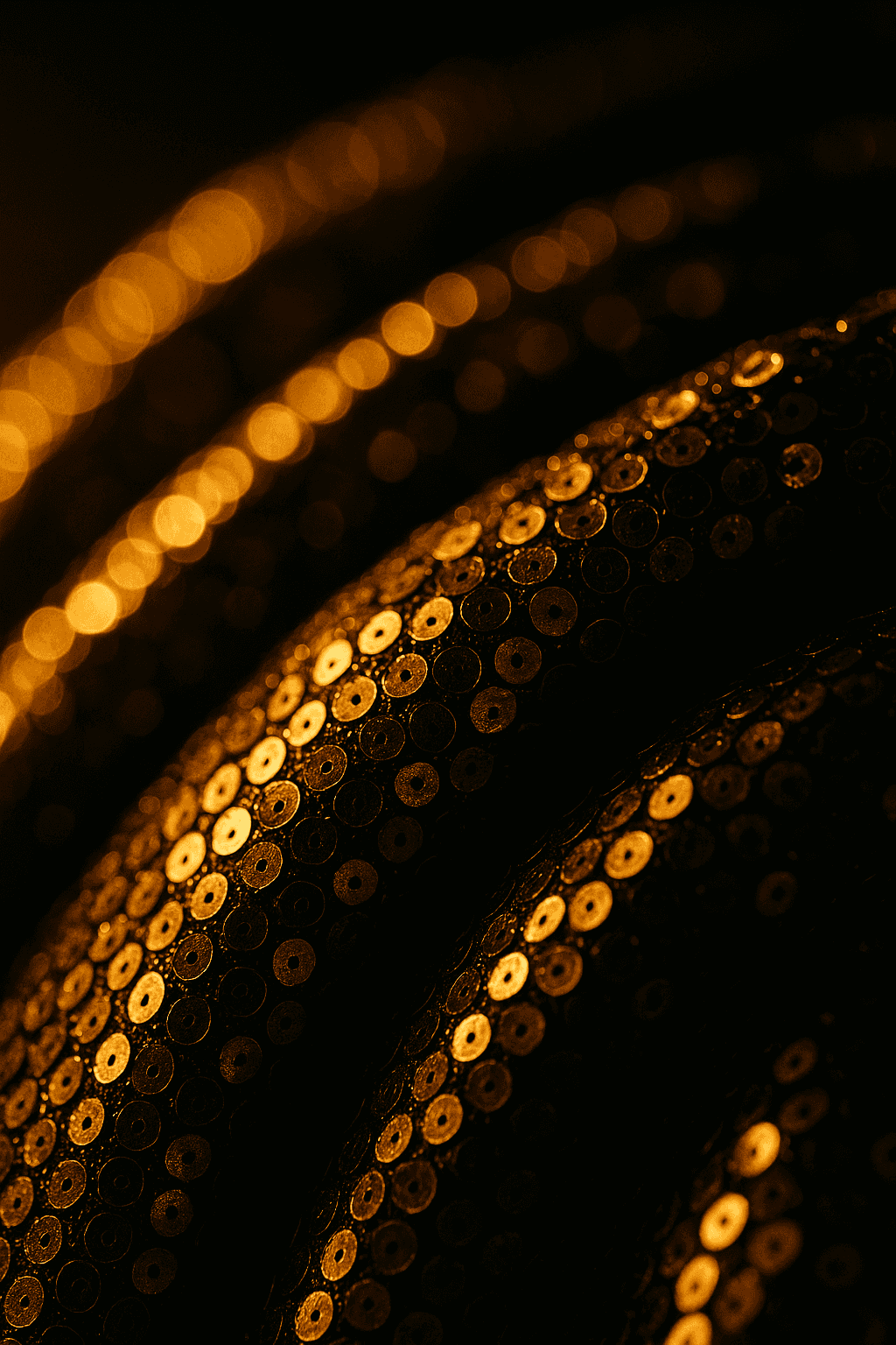 Sequined dress under stage light