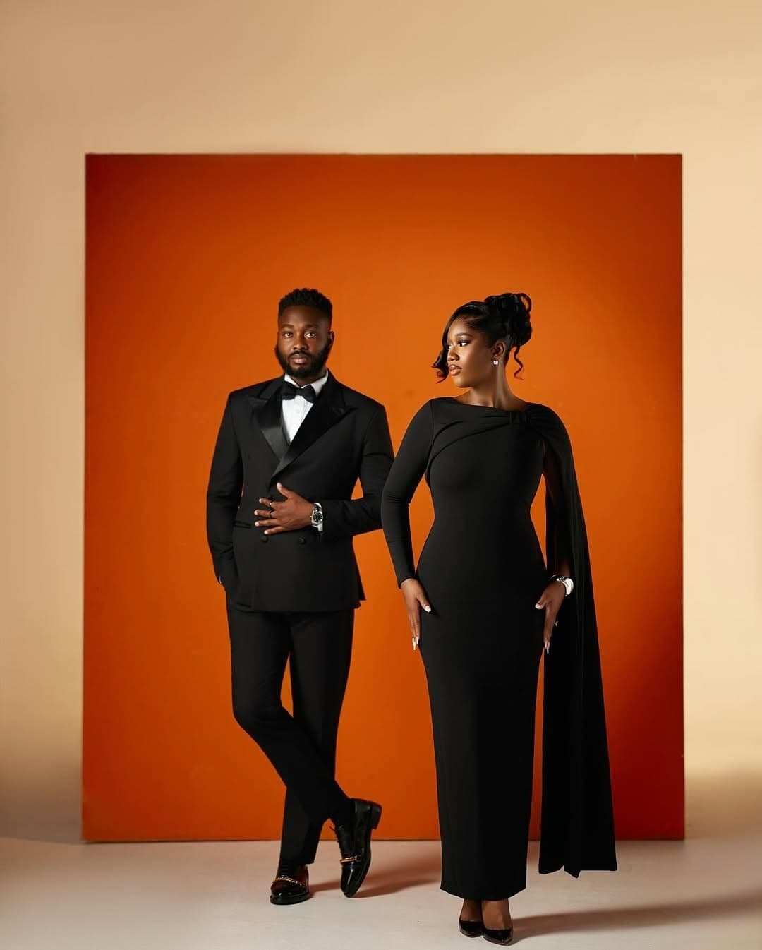 Couple in formalwear at the gala